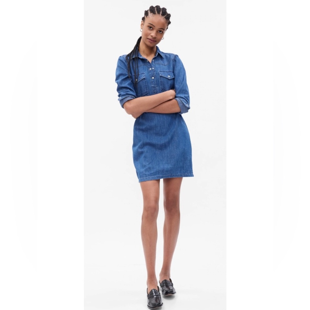 NWT Gap Denim Shirt Dress